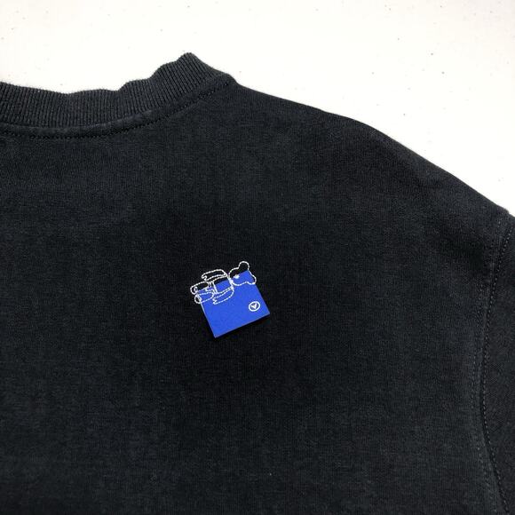 Ader Error Bearbrick Crewneck Sweatshirt Unisex Size Large Black Cotton Korea - Picture 8 of 8